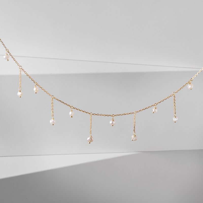 Layered Pearls Necklace (21 karat)